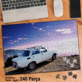 Asil Hobi Murat 131-Antika-Nostalji Araba-Otomobil Yapboz-Ayak Destekli Çerçeveli 240 Parça Puzzle