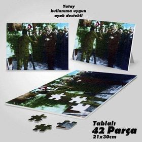 Asil Hobi Mustafa Kemal Atatürk-Alfabe-Baş Öğretmen-Yapboz-Ayak Destekli 42 Parça Puzzle