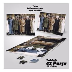 Asil Hobi Mustafa Kemal Atatürk-Arkadaşları-Yapboz-Ayak Destekli Çerçeveli 42 Parça Puzzle