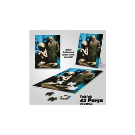 Asil Hobi Mustafa Kemal Atatürk-Bilim-Yapboz-Ayak Destekli Çerçeveli 42 Parça Puzzle