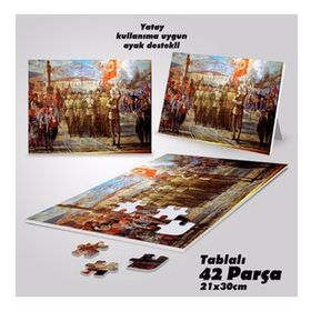 Asil Hobi Mustafa Kemal Atatürk-Kutlama-Zafer-Yapboz-Ayak Destekli Çerçeveli 42 Parça Puzzle