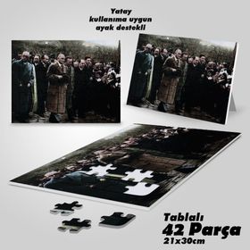 Asil Hobi Mustafa Kemal Atatürk'ün Vatan Ve Millet Sevgisi-Yapboz-Ayak Destekli 42 Parça Puzzle