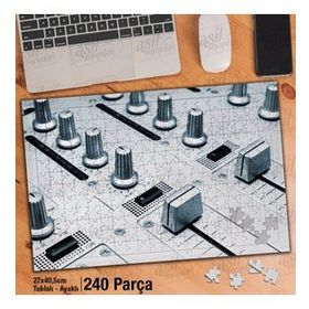 Asil Hobi Müzik-Elektro-Düğmeler-Kayıt Yapboz-Ayak Destekli Çerçeveli 240 Parça Puzzle