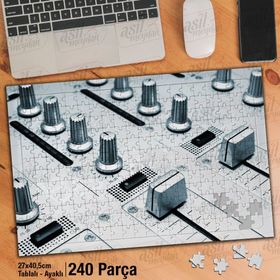 Asil Hobi Müzik-Elektro-Düğmeler-Kayıt Yapboz-Ayak Destekli Çerçeveli 240 Parça Puzzle
