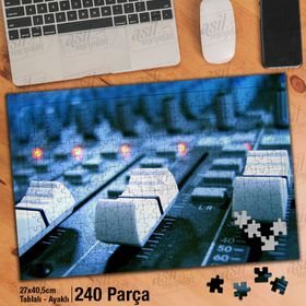 Asil Hobi Müzik-Elektro-Ses-Cihaz-Kayıt Yapboz-Ayak Destekli Çerçeveli 240 Parça Puzzle
