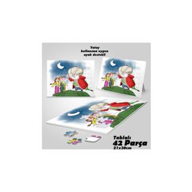 Asil Hobi Nasrettin Hoca Ve Çocuklar-Çocuklar İçin Eğitici Yapboz-Ayak Destekli 42 Parça Puzzle