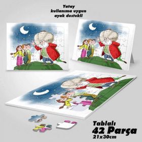 Asil Hobi Nasrettin Hoca Ve Çocuklar-Çocuklar İçin Eğitici Yapboz-Ayak Destekli 42 Parça Puzzle