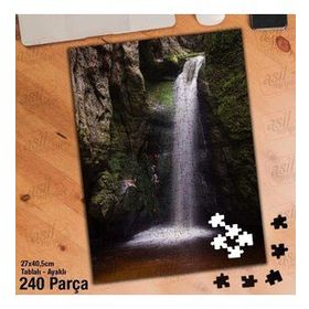 Asil Hobi Nehir-Şelale-Doğa-Manzara Yapboz-Ayak Destekli Çerçeveli 240 Parça Puzzle