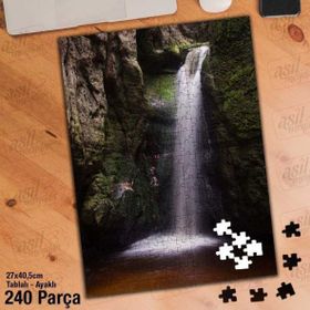 Asil Hobi Nehir-Şelale-Doğa-Manzara Yapboz-Ayak Destekli Çerçeveli 240 Parça Puzzle