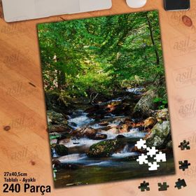 Asil Hobi Nehir-Taşlık-Dere-Doğa Yapboz-Ayak Destekli Çerçeveli 240 Parça Puzzle