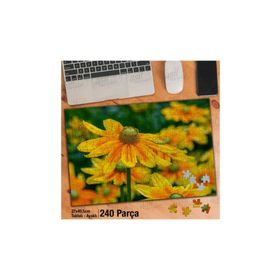 Asil Hobi Nidita Çiçeği-Sarı Parlak Çiçek-Bitki Yapboz-Ayak Destekli Çerçeveli 240 Parça Puzzle
