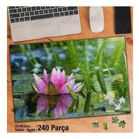 Asil Hobi Nilüfer Çiçeği-Göl-Doğa-Bitki-Tabiat Yapboz-Ayak Destekli Çerçeveli 240 Parça Puzzle