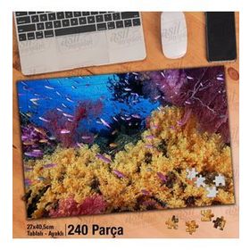 Asil Hobi Okyanus-Bitkiler-Balıklar-Canlılar Yapboz-Ayak Destekli Çerçeveli 240 Parça Puzzle