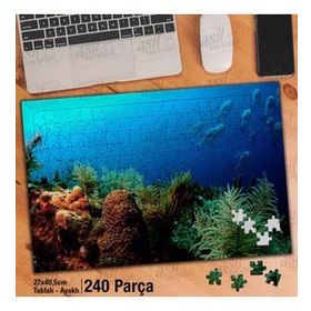 Asil Hobi Okyanus-Denizaltı-Doğa-Manzara-Balık Yapboz-Ayak Destekli Çerçeveli 240 Parça Puzzle