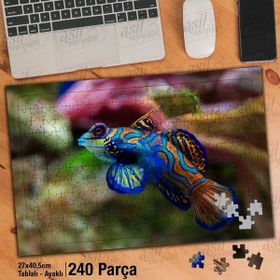 Asil Hobi Okyanustaki Renkli Balık-Doğa-Manzara Yapboz-Ayak Destekli Çerçeveli 240 Parça Puzzle