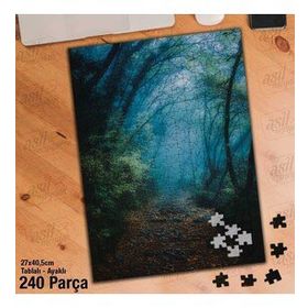 Asil Hobi Orman-Gün Doğumu-Sis-Patika Yapboz-Ayak Destekli Çerçeveli 240 Parça Puzzle