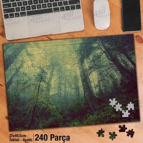 Asil Hobi Orman-Sis-Doğa-Ağaçlar-Manzara Yapboz-Ayak Destekli Çerçeveli 240 Parça Puzzle