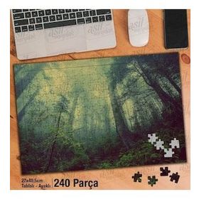 Asil Hobi Orman-Sis-Doğa-Ağaçlar-Manzara Yapboz-Ayak Destekli Çerçeveli 240 Parça Puzzle