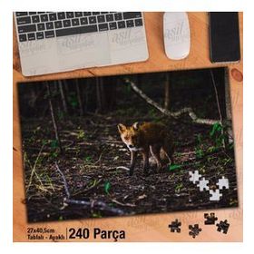 Asil Hobi Orman-Yavru Tilki-Vahşi Hayvan Yapboz-Ayak Destekli Çerçeveli 240 Parça Puzzle