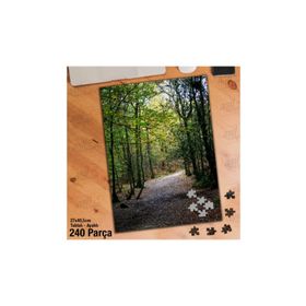 Asil Hobi Orman Yolu-Ağaçlar-Doğa-Manzara Yapboz-Ayak Destekli Çerçeveli 240 Parça Puzzle