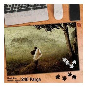 Asil Hobi Orman Yolunda Yürüyen Çocuk Yapboz-Ayak Destekli Çerçeveli 240 Parça Puzzle