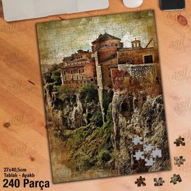 Asil Hobi Ortaçağ İspanya Sanatsal Vintage Serisi Yapboz-Ayak Destekli Çerçeveli 240 Parça Puzzle