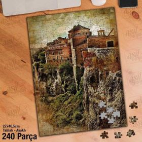 Asil Hobi Ortaçağ İspanya Sanatsal Vintage Serisi Yapboz-Ayak Destekli Çerçeveli 240 Parça Puzzle