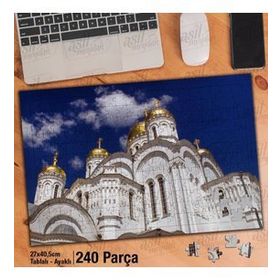 Asil Hobi Ortodoks-Kilise-Rusya-Din-İnanç Yapboz-Ayak Destekli Çerçeveli 240 Parça Puzzle