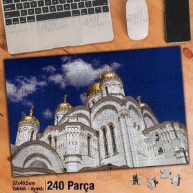 Asil Hobi Ortodoks-Kilise-Rusya-Din-İnanç Yapboz-Ayak Destekli Çerçeveli 240 Parça Puzzle