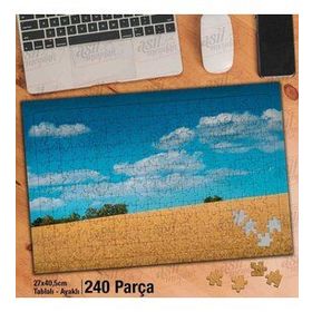 Asil Hobi Ova-Arazi-Gökyüzü-Bulutlar-Manzara Yapboz-Ayak Destekli Çerçeveli 240 Parça Puzzle