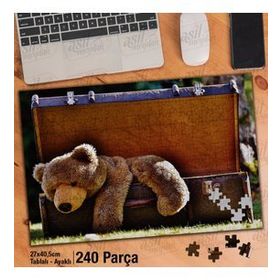Asil Hobi Oyuncak Sandığı-Oyuncak Ayıcık Yapboz-Ayak Destekli 240 Parça Puzzle