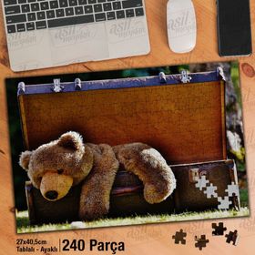 Asil Hobi Oyuncak Sandığı-Oyuncak Ayıcık Yapboz-Ayak Destekli 240 Parça Puzzle