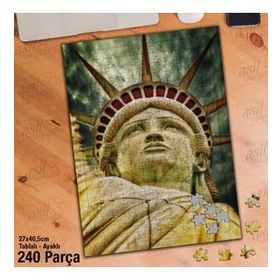 Asil Hobi Özgürlük Heykeli-Anıt-Newyork Yapboz-Ayak Destekli Çerçeveli 240 Parça Puzzle