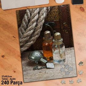 Asil Hobi Parfüm Şişeleri-Halat-Koku Yapboz-Ayak Destekli Çerçeveli 240 Parça Puzzle