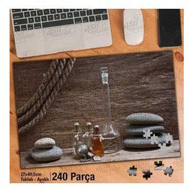 Asil Hobi Parfüm Yağları-Deney-Halat-Taşlar Yapboz-Ayak Destekli Çerçeveli 240 Parça Puzzle