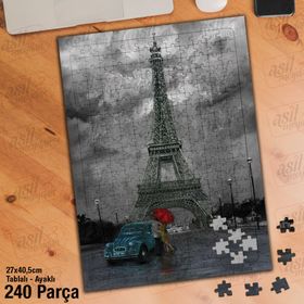 Asil Hobi Paris'te Aşk-Romantizm Yapboz-Ayak Destekli Çerçeveli 240 Parça Puzzle