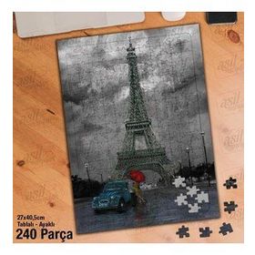 Asil Hobi Paris'te Aşk-Romantizm Yapboz-Ayak Destekli Çerçeveli 240 Parça Puzzle
