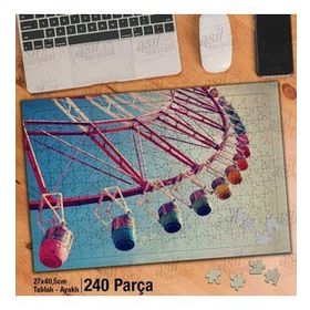 Asil Hobi Park-Dönmedolap-Gökyüzü-Eğlence-Yapboz-Ayak Destekli 240 Parça Puzzle