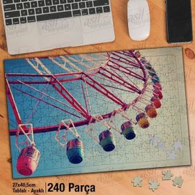 Asil Hobi Park-Dönmedolap-Gökyüzü-Eğlence-Yapboz-Ayak Destekli 240 Parça Puzzle