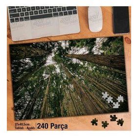 Asil Hobi Perspektif Çekim-Ağaçlar-Gökyüzü-Doğa Yapboz-Ayak Destekli Çerçeveli 240 Parça Puzzle