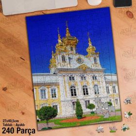 Asil Hobi Petersburg-Petergof Sarayı-Rusya Yapboz-Ayak Destekli Çerçeveli 240 Parça Puzzle