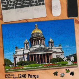 Asil Hobi Petersburg-Rusya-Başkilise-Mimari Yapboz-Ayak Destekli Çerçeveli 240 Parça Puzzle