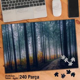 Asil Hobi Peyzaj-Sonbahar-Orman-Ağaçlar Yapboz-Ayak Destekli Çerçeveli 240 Parça Puzzle
