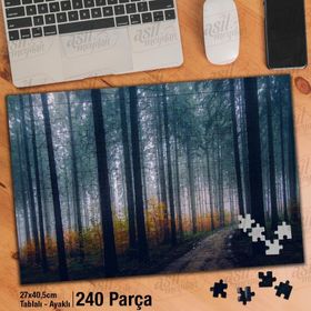 Asil Hobi Peyzaj-Sonbahar-Orman-Ağaçlar Yapboz-Ayak Destekli Çerçeveli 240 Parça Puzzle