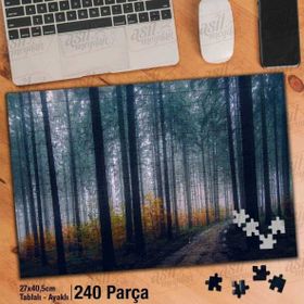 Asil Hobi Peyzaj-Sonbahar-Orman-Ağaçlar Yapboz-Ayak Destekli Çerçeveli 240 Parça Puzzle