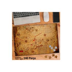 Asil Hobi Piri Reis Haritası Yapboz-Ayak Destekli Çerçeveli 240 Parça Puzzle