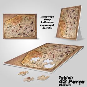 Asil Hobi Piri Reis-Yapboz-Ayak Destekli Çerçeveli 42 Parça Puzzle