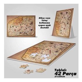 Asil Hobi Piri Reis-Yapboz-Ayak Destekli Çerçeveli 42 Parça Puzzle
