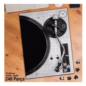 Asil Hobi Plak-Elektron-Müzik-Sanat-Eğlence Yapboz-Ayak Destekli Çerçeveli 240 Parça Puzzle