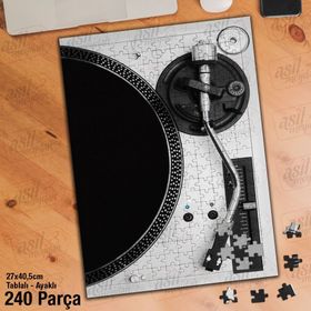 Asil Hobi Plak-Elektron-Müzik-Sanat-Eğlence Yapboz-Ayak Destekli Çerçeveli 240 Parça Puzzle